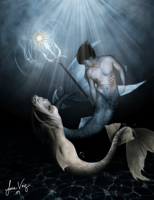 Atlantis Mermaid Or Merman Healing Water Spirit Guide Haunted Crystal 